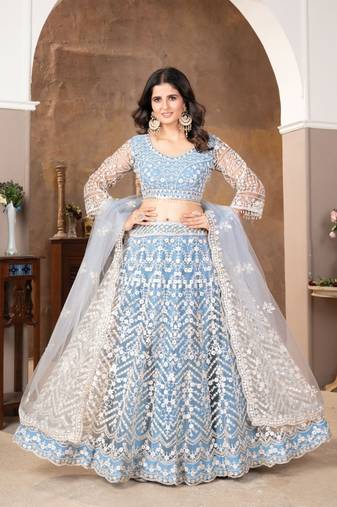 Designer Bollywood Style Wedding Lehenga Choli for Bride