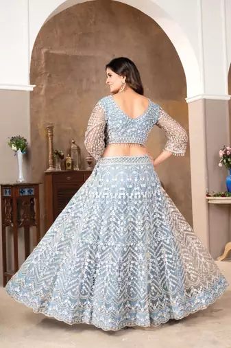 Designer Bollywood Style Wedding Lehenga Choli for Bride