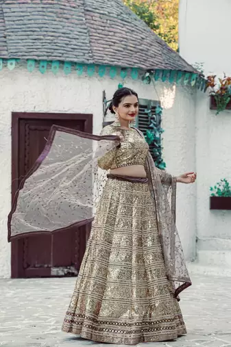 Designer Bollywood Style Wedding Wear Lehenga Choli