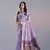 lavender Soft Cotton Blend Saree With Zari Weaving Pallu & Border With Blouse