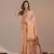 Peach Soft Muga Cotton Blend Weaving Border Pallu Saree With Blouse