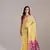 Yellow Muga Style Cotton Blend Thread Border & Pallu Saree With Blouse