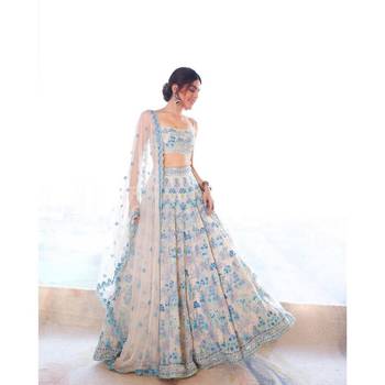 Designer Bollywood Style Wedding Wear Lehenga Choli 1