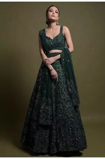 Designer Bollywood Style Wedding Wear Lehenga Choli