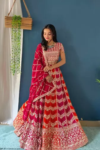 Designer Bollywood Style Wedding Wear Lehenga Choli