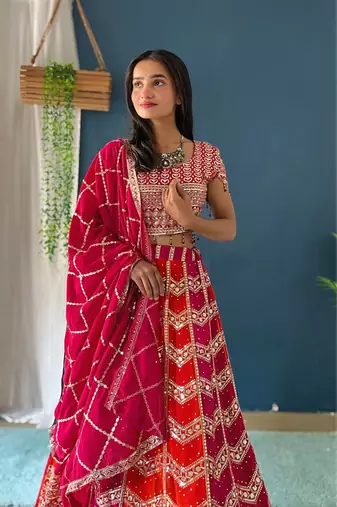 Designer Bollywood Style Wedding Wear Lehenga Choli