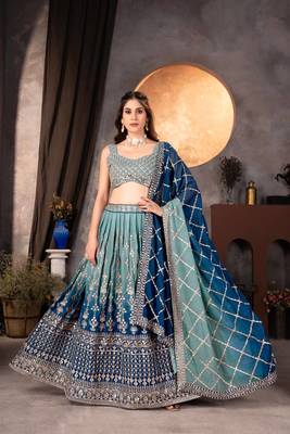 Designer Bollywood Style Wedding Wear Lehenga Choli 1