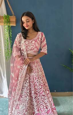 Designer Bollywood Style Wedding Wear Lehenga Choli 2