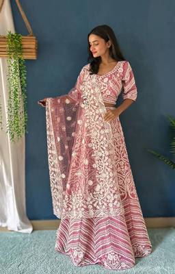 Designer Bollywood Style Wedding Wear Lehenga Choli 4
