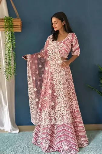Designer Bollywood Style Wedding Wear Lehenga Choli