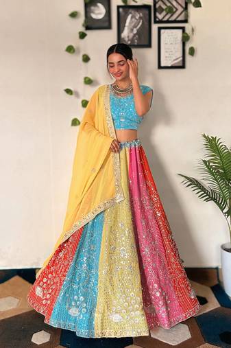 Designer Bollywood Style Wedding Wear Lehenga Choli