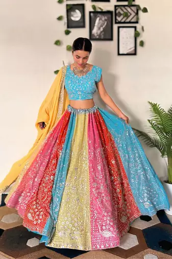Designer Bollywood Style Wedding Wear Lehenga Choli