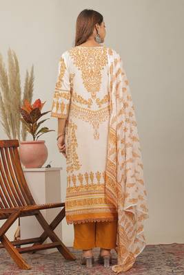 Mustrad floral printed aline kurta pant with dupatta set 2
