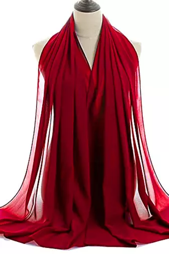Maroon color Handmade Moroccan Kaftan with hijjab
