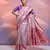 Purple Soft Banarasi Saree With Kanjivaram Weaving Texture And Contrast Weaving Border With Blouse