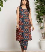  cotton a-line sleeveless co-ord set