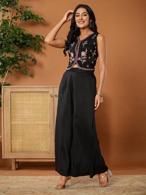  cotton silk festive waistcoat co-ord set with attached cotton lining 1