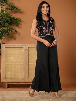  cotton silk festive waistcoat co-ord set with attached cotton lining 2