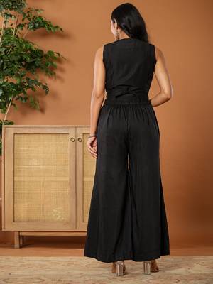  cotton silk festive waistcoat co-ord set with attached cotton lining 3