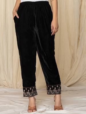  black embroidered velvet co-ord set 5