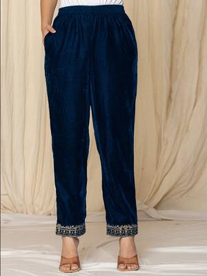  blue velvet embroidered co-ord set 5