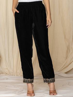 black velvet embroidered co-ord set 5