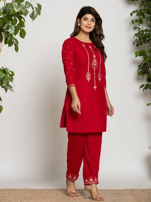  pink velvet embroidered co-ord set with cotton lining 2