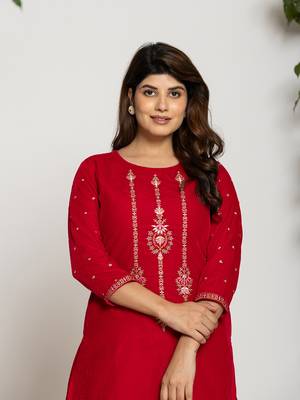  pink velvet embroidered co-ord set with cotton lining 5