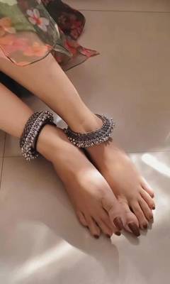 Oxidized silver ghungroo anklets paayal payzeb handmade indian ethnic anklet for women traditional jhoomer 3