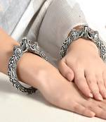 Elephant kada bracelet, silver look alike bangle oxidised bracelet, sla kada, antique bracelet, indian oxidised