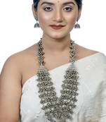 Multilayer ghungroo necklace, indian oxidized jewellery, kemp jewelry, boho hippie, indo-western style