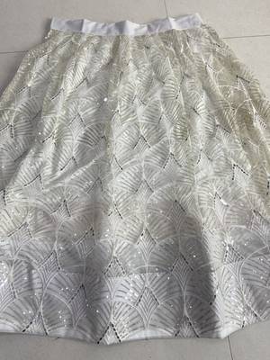 Off-White Net Sequin and Threadwork Lehenga 3