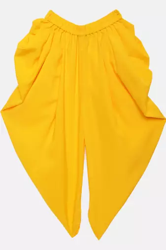 Twisha girls sleeveless top with dhoti-pink & yellow