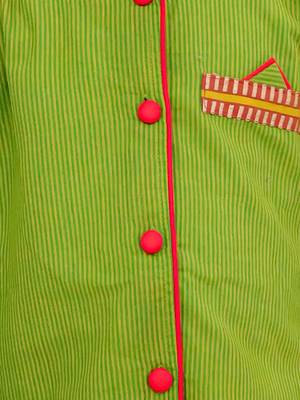 Twisha boys full sleeve kurta & dhoti pant set- green & red 5