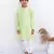 Twisha boys full sleeve kurta & dhoti pant set - yellow & off white