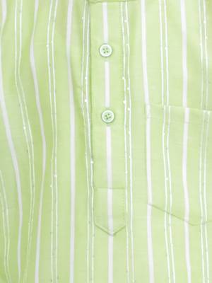 Twisha boys full sleeve kurta & dhoti pant set - yellow & off white 5