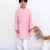 Twisha boys full sleeve kurta & dhoti pant set- baby pink & off white
