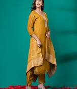 Ruh women's traditional silk blend kurti pant with dupatta
