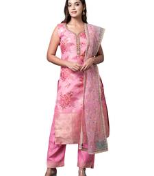 Ruh women's traditional silk blend kurti pant with dupatta