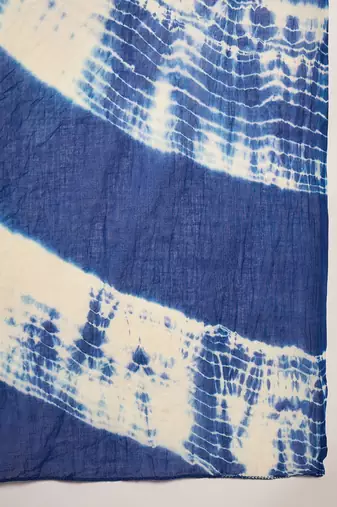 Navy blue printed cotton v neck kurta sets