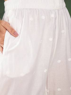 Pink printed cotton round neck kurta sets 4