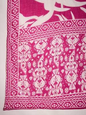 Pink printed cotton round neck kurta sets 5