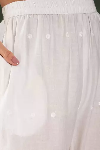 Pink printed cotton round neck kurta sets