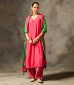 Savi kurta set with dupatta - pink