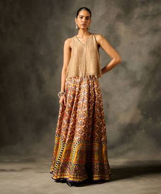 Tala lehenga set - beige 2