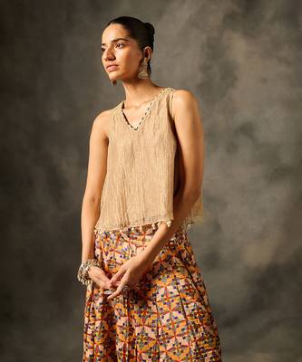 Tala lehenga set - beige 3