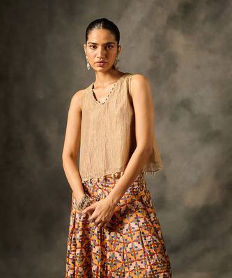 Tala lehenga set - beige 4
