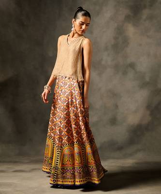 Tala lehenga set - beige 5