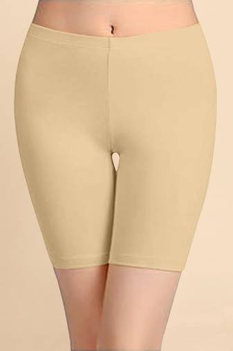 Beige Solid nylon soft Shape Wear for women Saree Dress shape wear 