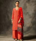 Sila kurta set with dupatta - red
